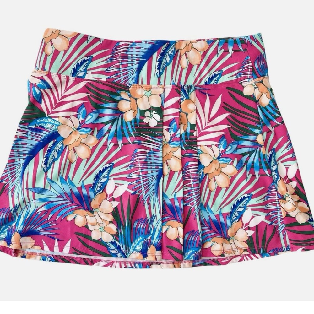 Tommy Bahama Golf Tennis Pickleball Tropical Print Pleated Skort Skirt size M